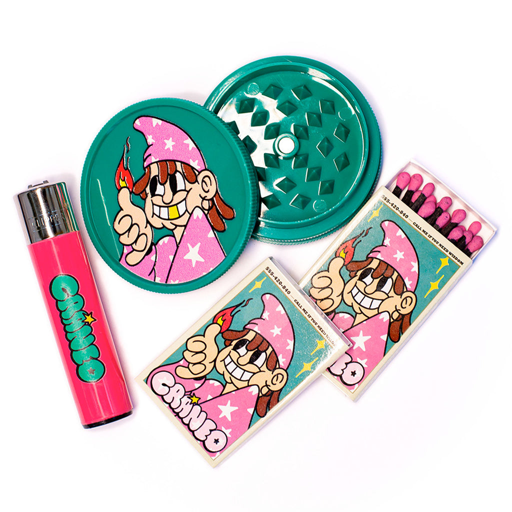 Cráneo Wizard Pack Fuego Rosa + Grinder de Regalo
