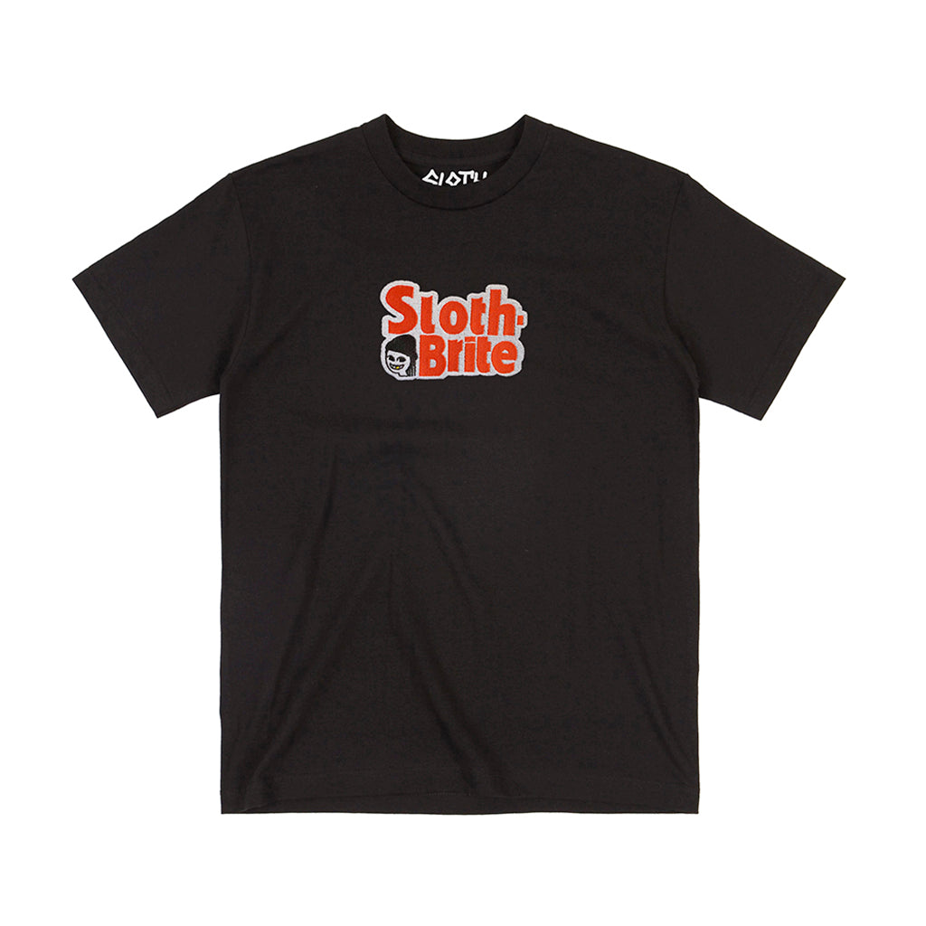 Perezoso Brillante Camiseta Negra